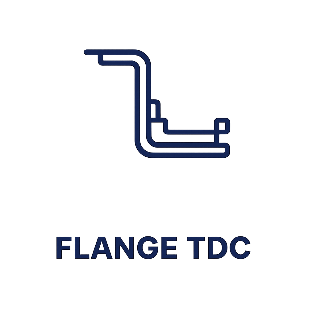 Ícone de flange TDC em dutos metálicos