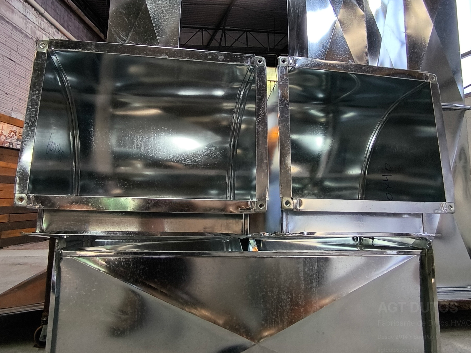 Dutos para ventilação e exaustão industrial