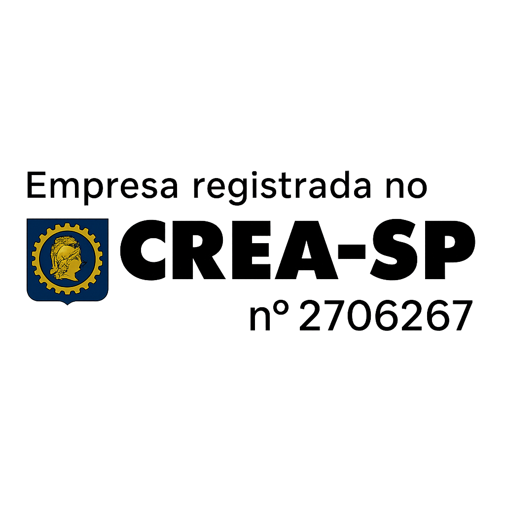 Empresa registrada no CREA-SP, registro empresarial número 2706267